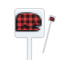Lumberjack Plaid Square Plastic Stir Sticks (Personalized)