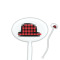 Lumberjack Plaid Oval Plastic Stir Sticks (Personalized)