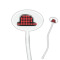 Lumberjack Plaid 7" Oval Plastic Stir Sticks - Clear (Personalized)