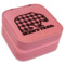 Lumberjack Plaid Travel Jewelry Boxes - Pink Leather (Personalized)