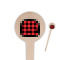 Lumberjack Plaid 4" Round Wooden Food Picks - Double Sided (Personalized)