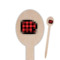 Lumberjack Plaid Oval Wooden Food Picks (Personalized)