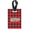 Lumberjack Plaid Plastic Luggage Tag - Rectangular w/ Name or Text