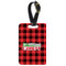 Lumberjack Plaid Metal Luggage Tag w/ Name or Text