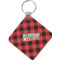 Lumberjack Plaid Diamond Plastic Keychain w/ Name or Text