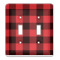 Lumberjack Plaid Light Switch Cover (2 Toggle Plate)