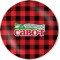 Lumberjack Plaid Melamine Plate (Personalized)
