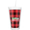 Lumberjack Plaid Double Wall Tumbler with Straw (Personalized)