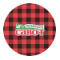 Lumberjack Plaid Round Decal (Personalized)