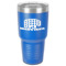 Lumberjack Plaid 30 oz Stainless Steel Tumbler - Royal Blue - Single-Sided (Personalized)