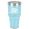 Lumberjack Plaid 30 oz Stainless Steel Tumbler - Teal - Single-Sided (Personalized)