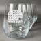 Lumberjack Plaid Stemless Wine Glasses (Set of 4) (Personalized)