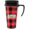 Lumberjack Plaid Acrylic Travel Mug with Handle (Personalized)