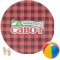 Lumberjack Plaid Round Beach Towel (Personalized)