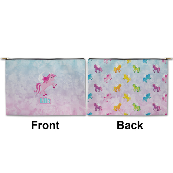 Custom Design - Large Zipper Pouch Approval (Front and Back)