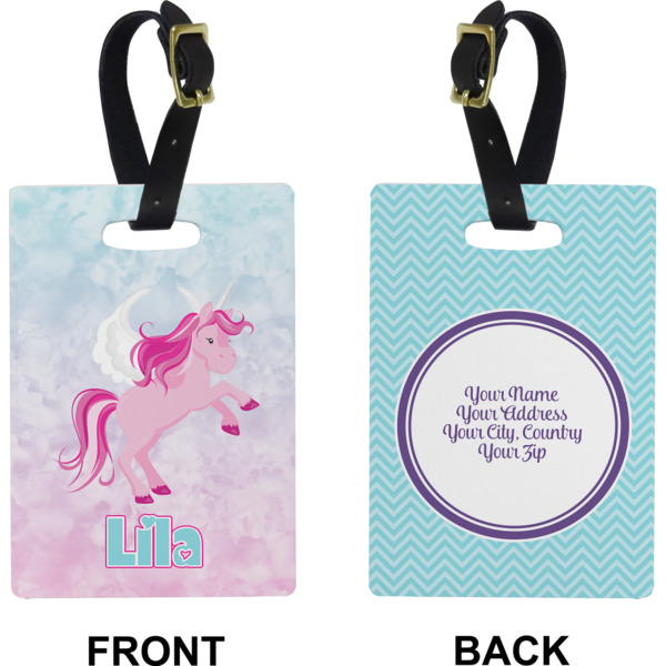 Custom Design - Rectangle Luggage Tag (Front + Back)