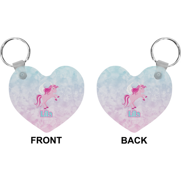 Custom Design - Heart Keychain (Front + Back)