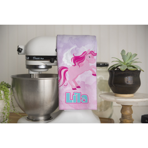 Custom Design - Waffle Weave Towel - Full Color Print - Lifestyle Image