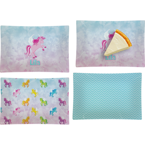 Custom Design - Set of Rectangular Appetizer / Dessert Plates