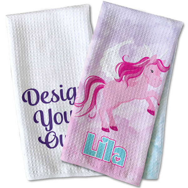 Custom Design - Waffle Weave Towels - Two Print Styles