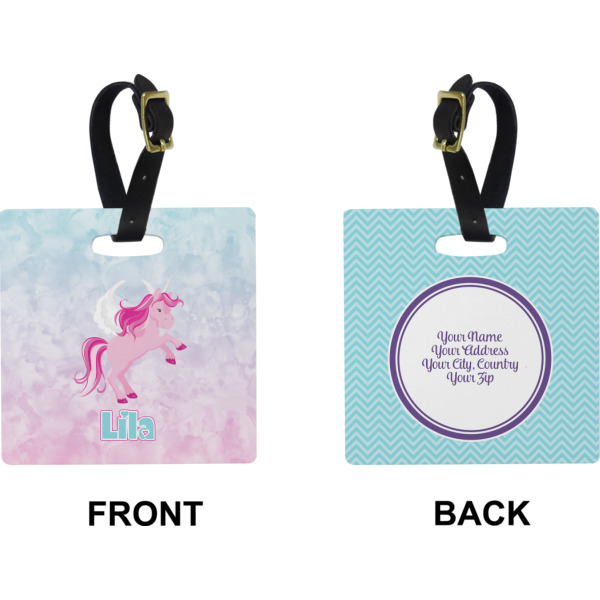 Custom Design - Square Luggage Tag (Front + Back)