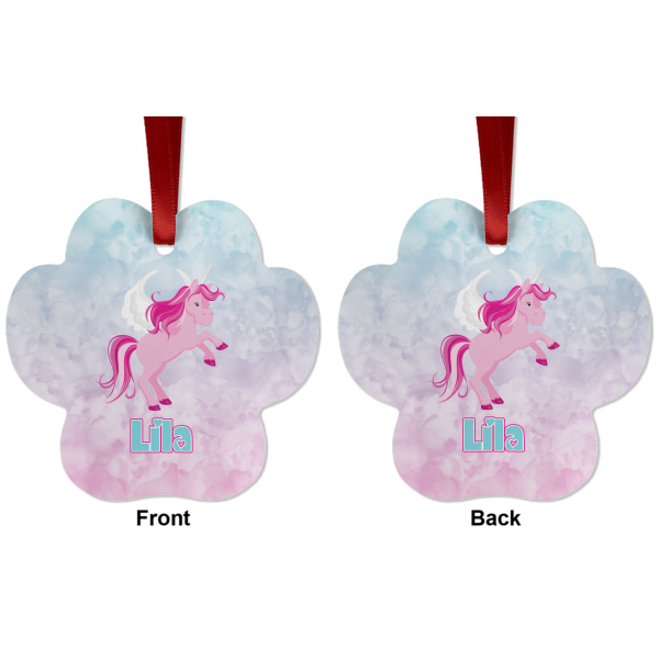 Custom Design - Metal Paw Ornament - Front and Back