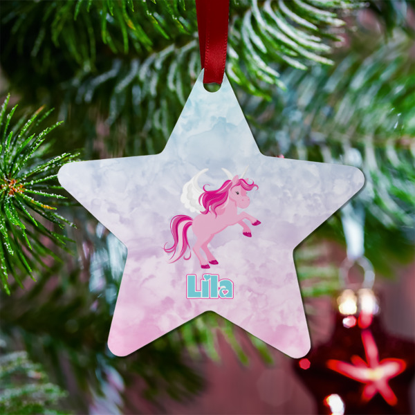 Custom Design - Metal Star Ornament - Lifestyle