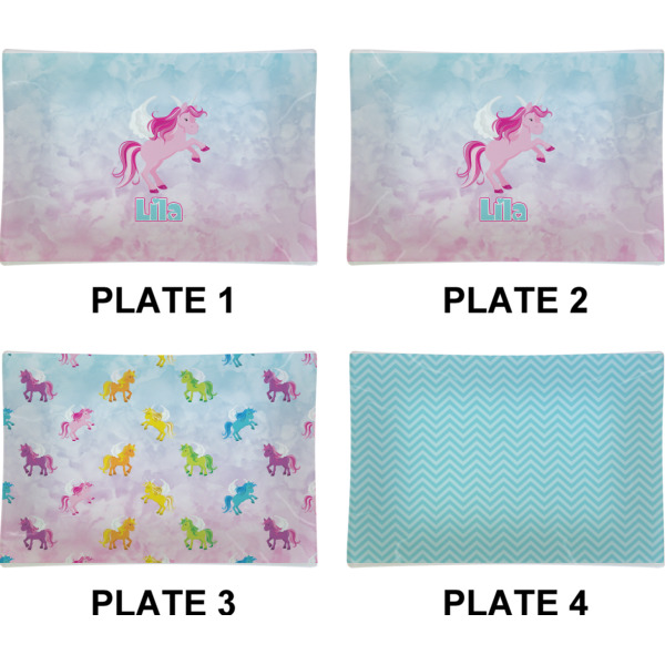 Custom Design - Set of Rectangular Appetizer / Dessert Plates (Approval)
