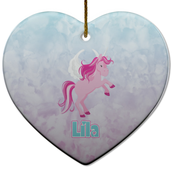 Custom Design - Ceramic Flat Ornament - Heart (Front)
