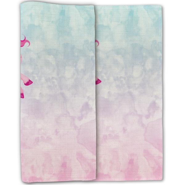 Custom Design - Linen Placemat - Double Sided - Folded Half