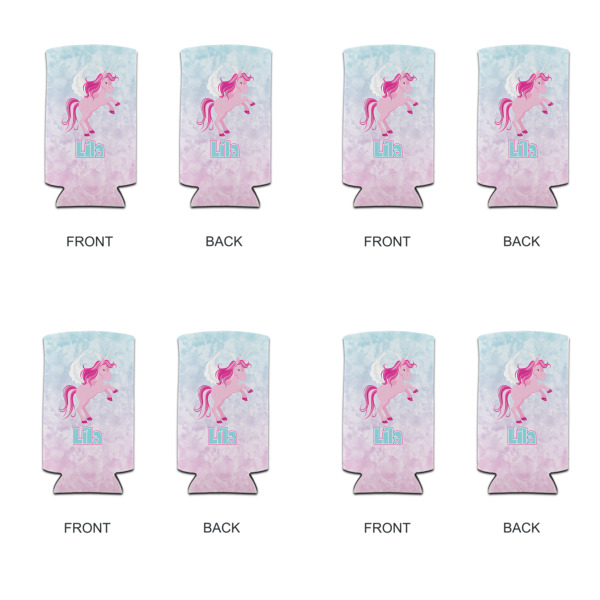 Custom Design - Can Cooler - Tall 12oz - Set of 4 - Front & Back