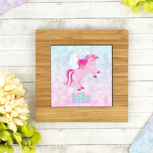 Custom Design - Bamboo Trivet with 6" Tile - LIFESTYLE
