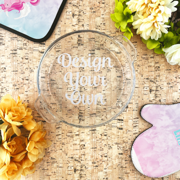 Custom Design - Glass Pie Dish - LIFESTYLE