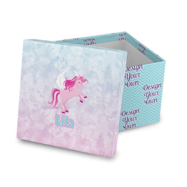 Custom Design Your Own Gift Box with Lid - Canvas Wrapped