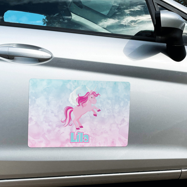 Custom Design - Large Rectangle Car Magnets- In Context