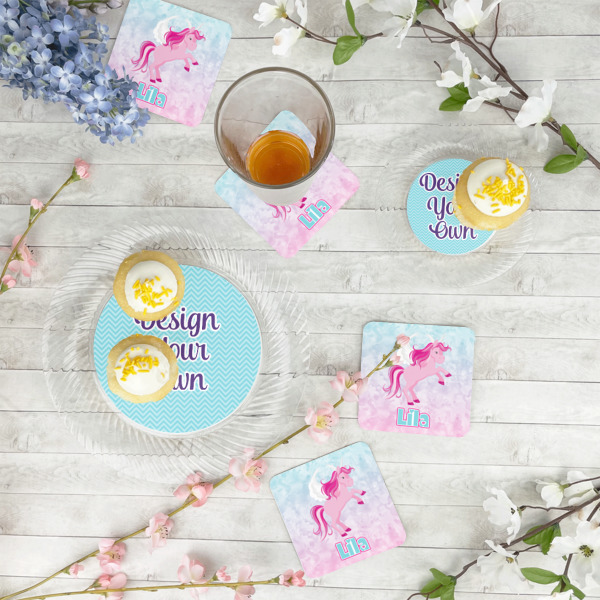 Custom Design - Paper Coasters - In Context