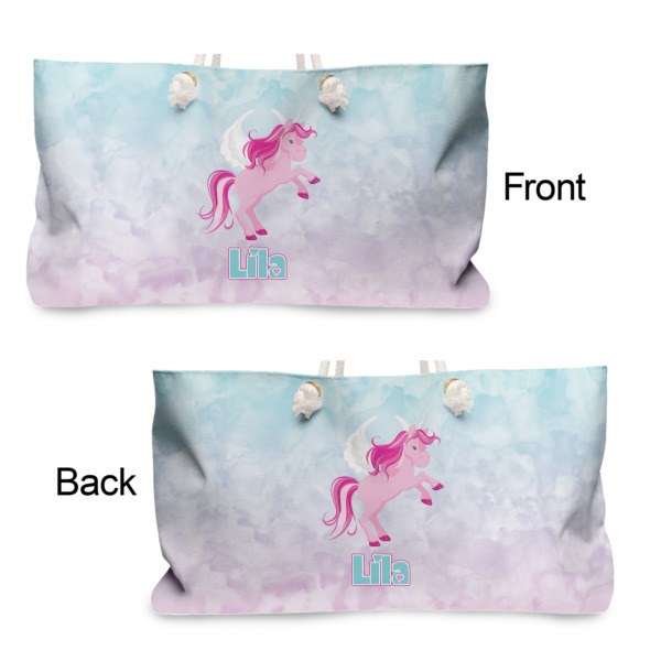 Custom Design - Large Rope Tote - From & Back View