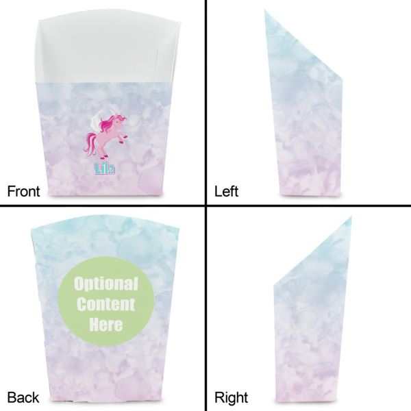 Custom Design - French Fry Favor Box - Front & Back View