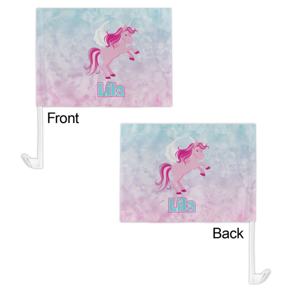 Custom Design - Car Flag - 11" x 8" - Front & Back View