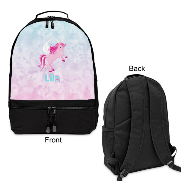 Custom Design - Large Backpack - Black - Front & Back View