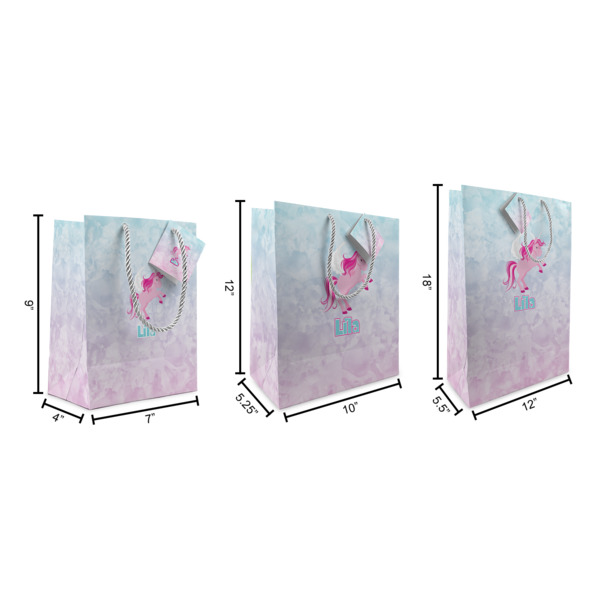 Custom Design - Gift Bags - All Sizes - Dimensions