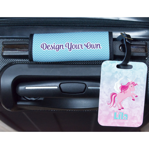 Custom Design - Metal Luggage Tag & Handle Wrap - In Context