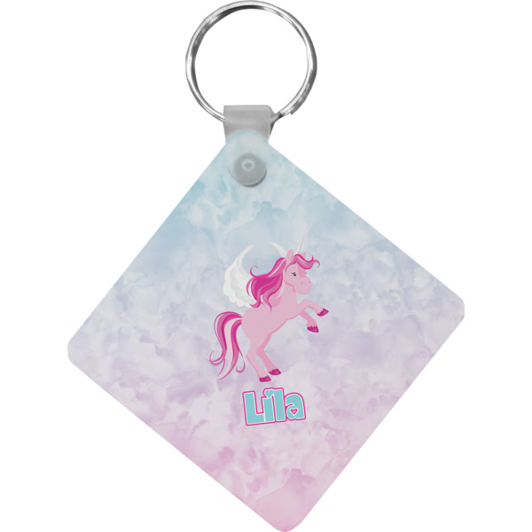 Custom Design Your Own Diamond Plastic Keychain