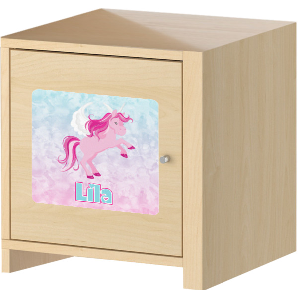 Custom Design - Square Wall Decal on Wooden Cabinet