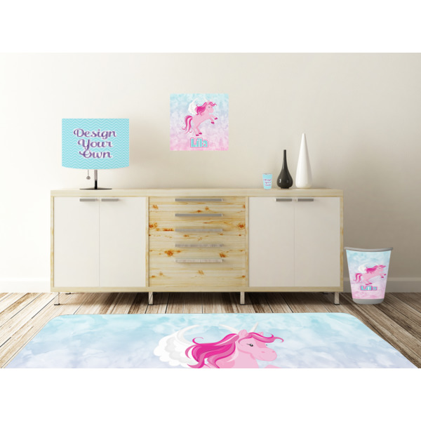 Custom Design - Square Wall Decal Wooden Desk