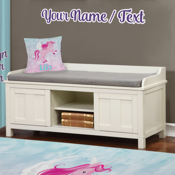 Custom Design - Wall Name Decal Above Storage bench