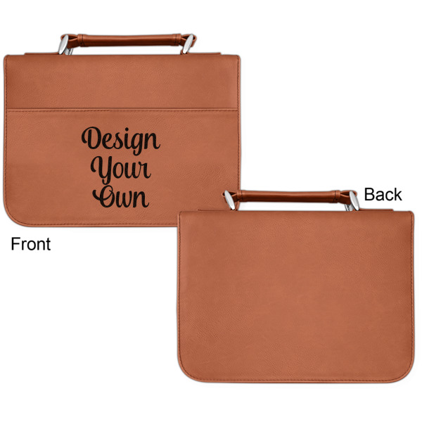 Custom Design - Cognac Leatherette Bible Covers - Small Single Sided Approval