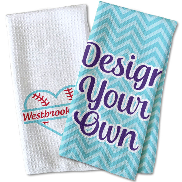 Custom Design - Waffle Weave Towels - Two Print Styles