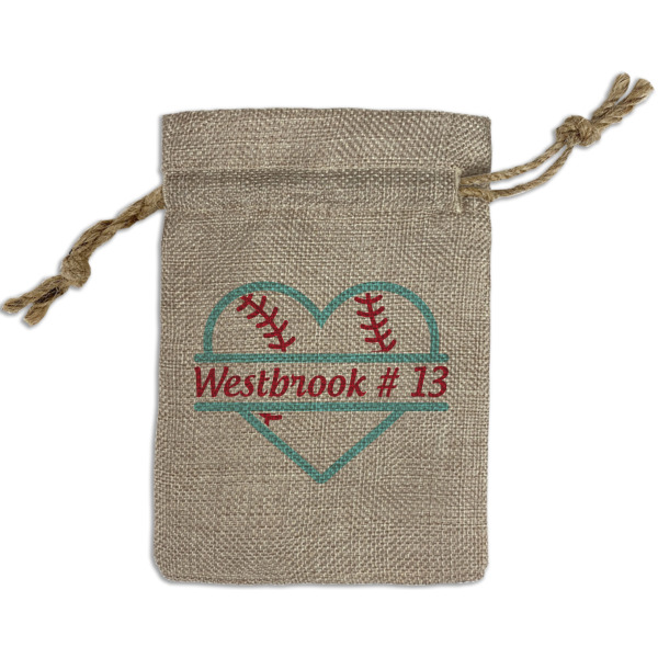 Custom Design - Small Burlap Gift Bag - Front