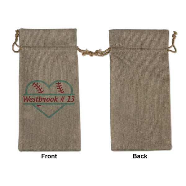 Custom Design - Large Burlap Gift Bags - Front Approval